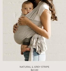 Solly Baby Wrap gray and white stripe
